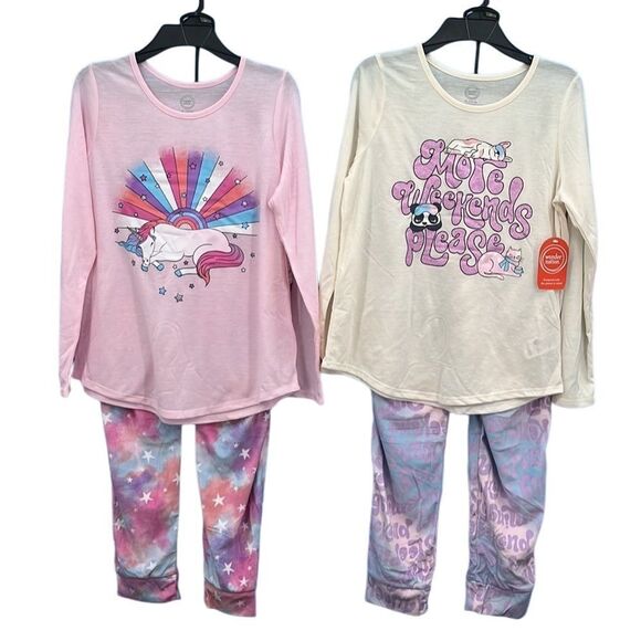 Long Sleeve Top with Jogger Pants Pajama Lounge Sleep 2pc Set 2-Pack Size XL - Picture 1 of 8